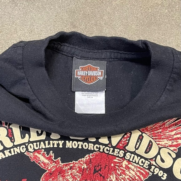 Vintage Harley Davidson Graphic 2010 Biker Grunge T-shirt - Picture 6 of 10